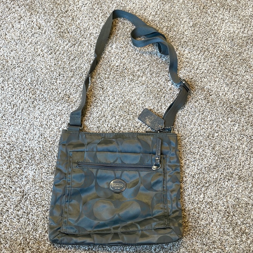 Gray coach crossbody